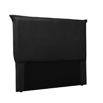 Cabeceira Garden Cama Box Queen 160 Cm Corino Preto