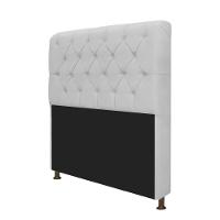 Kit Cabeceira Lady e Recamier Ari 140 Cm Casal Suede Branco - 3