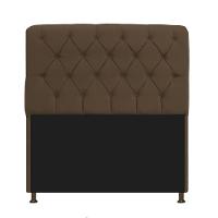Cabeceira Lady e Recamier Ari 160Cm Queen Size Suede Marrom - 6