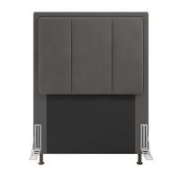 Cabeceira Opala Cama Box Solteiro 90cm Suede Grafite - 5