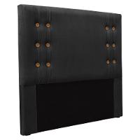 Cabeceira Casal 1,40m Genova Veludo Preto Pallazio - 1