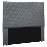 Cabeceira King 1,95m Esmeralda Veludo - Pallazio Cinza Chumbo - 1