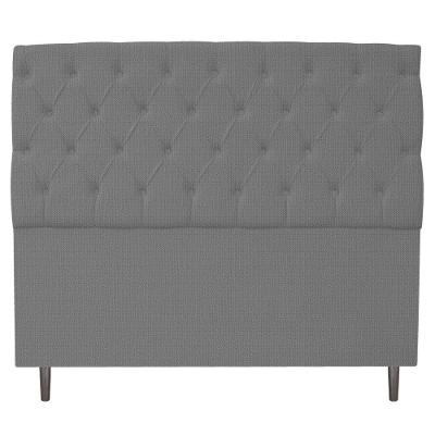 Cabeceira 195cm King Size Linho Chumbo