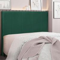 Cabeceira Casal 1,40m Ravenna Veludo Verde Floresta - 4