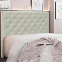 Cabeceira King 1,95m Tânia Veludo Cinza Prata - Pallazio - 4