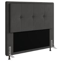 Cabeceira Ametista Cama Box Casal 140cm Suede Grafite - 1