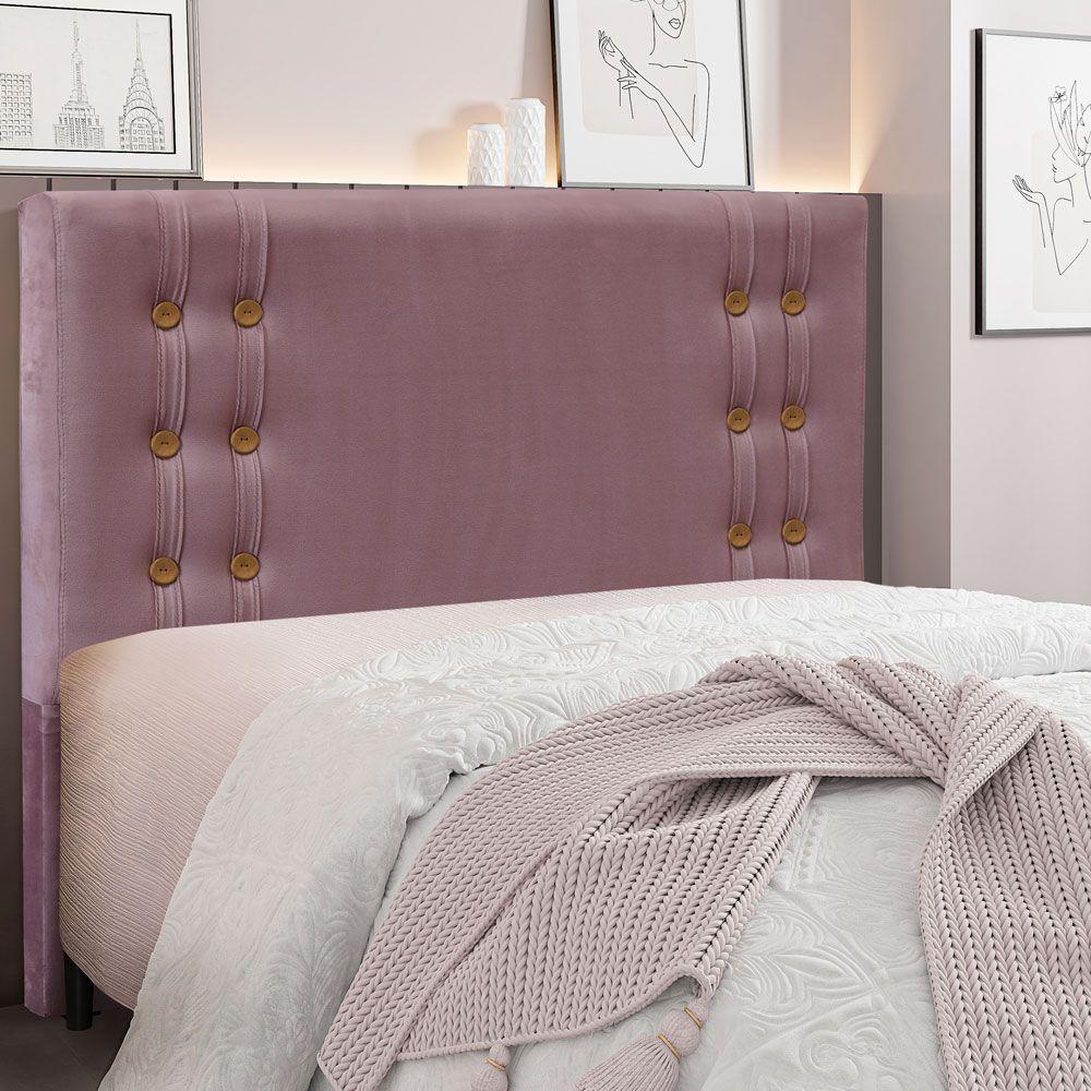 Cabeceira Queen 1,60m Genova Veludo Pallazio Uva - 4