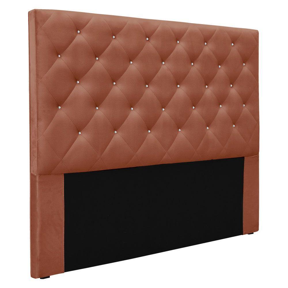Cabeceira Queen 1,60m Tânia Veludo Cobre - 1