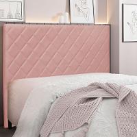 Cabeceira Queen 1,60m Esmeralda Veludo - Pallazio Rosa - 4