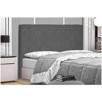 Cabeceira Tania Cama Box Solteiro 90Cm Suede Cinza - 4
