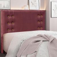 Cabeceira Casal 1,40m Genova Veludo Pallazio Vinho - 4