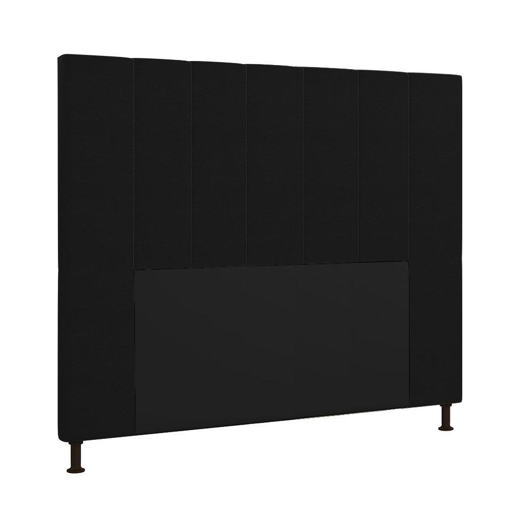 Cabeceira Cama Box Casal 140cm Corino Preto - 4