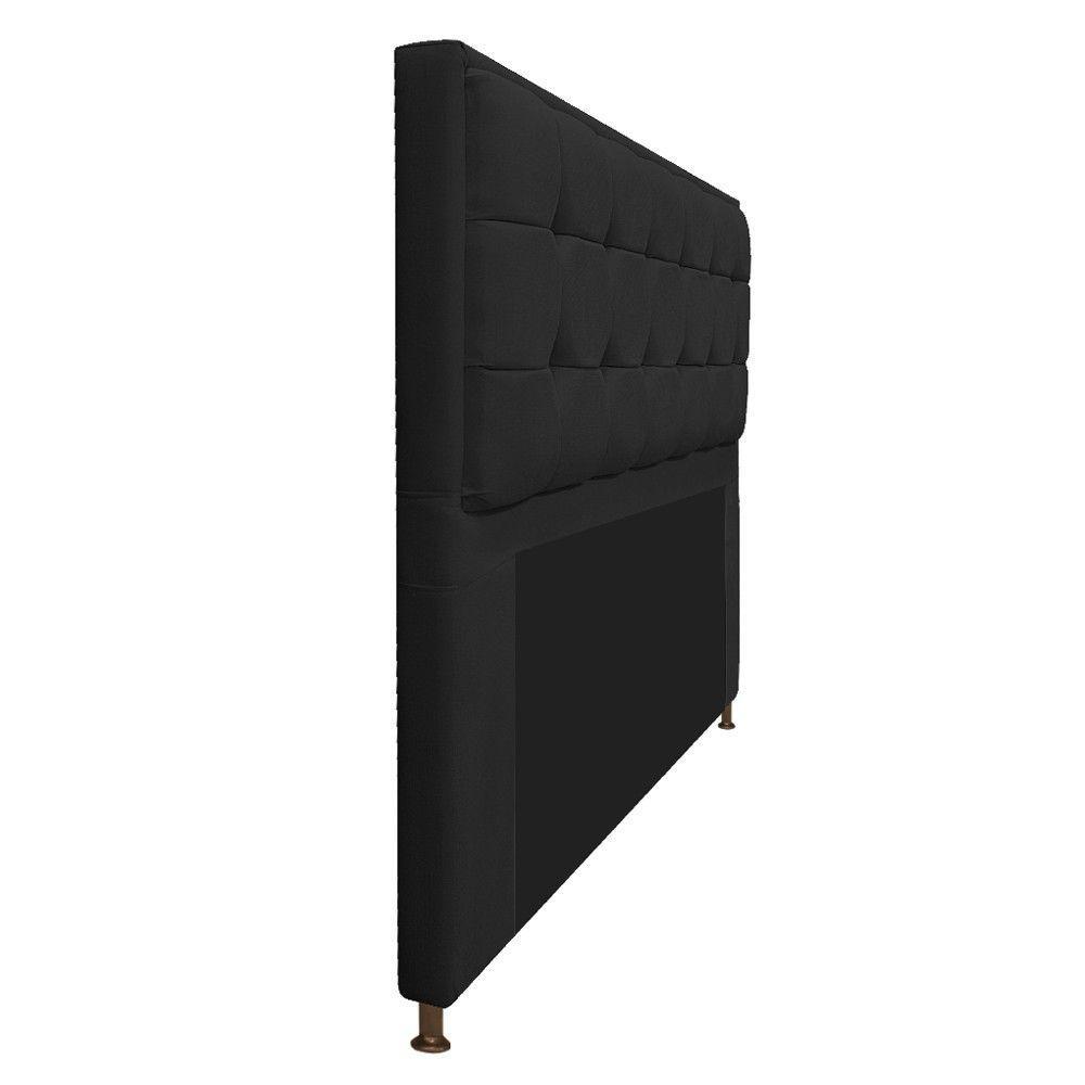 Cabeceira Copenhague 160cm Queen Size Suede Preto - 3