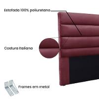 Cabeceira Solteiro 0,90m La Italiana Veludo - Pallazio Cor Vinho - 3