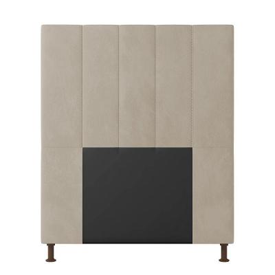 Cabeceira Cama Box Solteiro 90cm Suede Bege