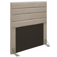 Cabeceira Rubi Cama Box Solteiro 90cm Suede Bege - 1