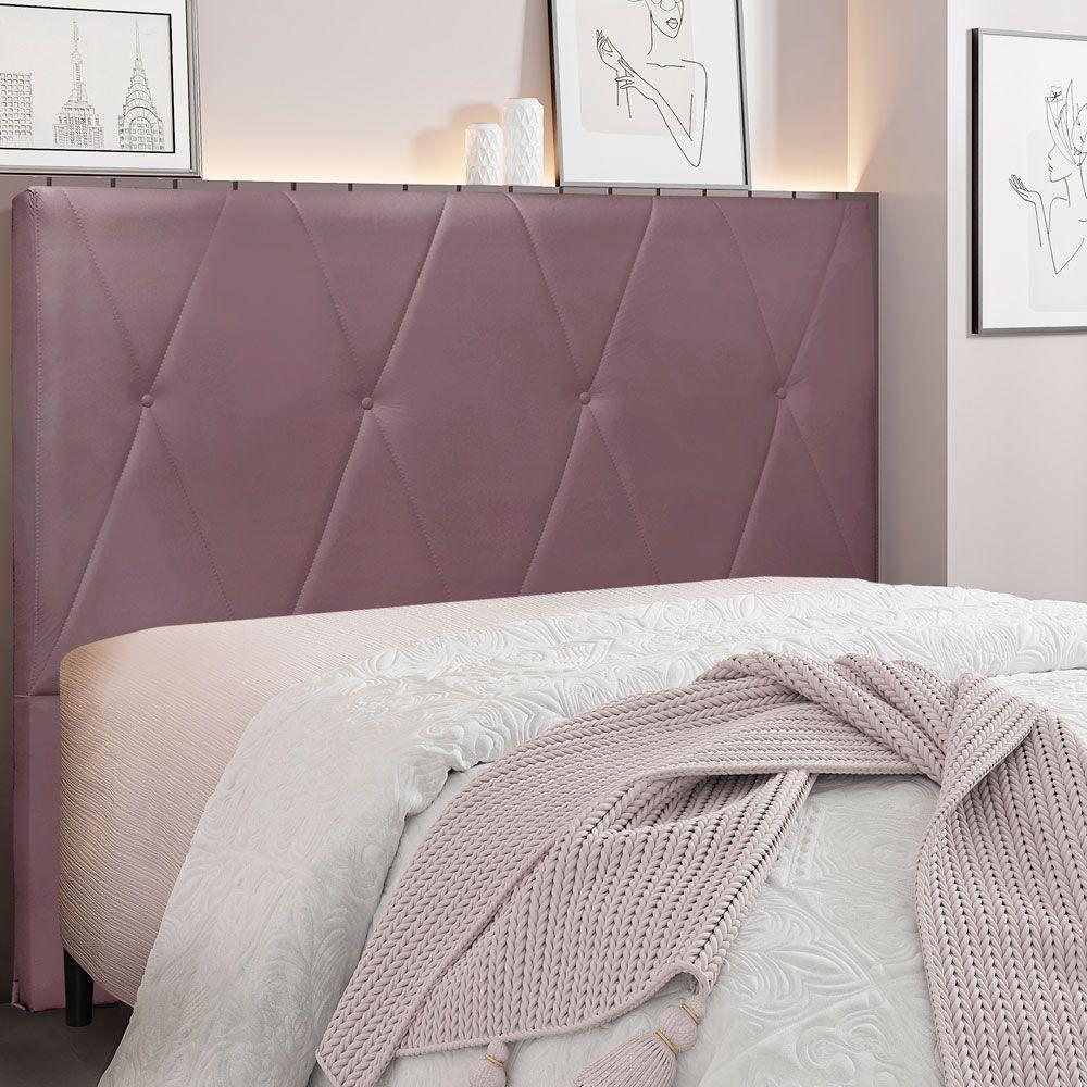 Cabeceira Queen 1,60m Aquilla Veludo Uva - Pallazio - 4