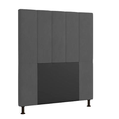 Cabeceira Cama Box Solteiro 90cm Suede Grafite