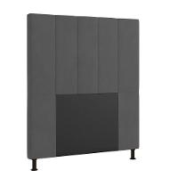 Cabeceira Cama Box Solteiro 90cm Suede Grafite - 1