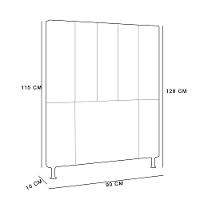 Cabeceira Cama Box Solteiro 90cm Suede Grafite - 2