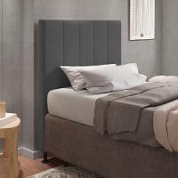 Cabeceira Cama Box Solteiro 90cm Suede Grafite - 4