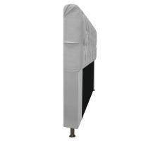 Cabeceira Com Strass 195Cm Queen Size Suede Branco - 3