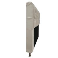 Cabeceira Com Strass 195Cm Queen Size Suede Bege - 3