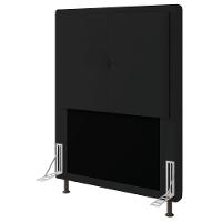 Cabeceira Ametista Cama Box Solteiro 90cm Suede Preto - 1