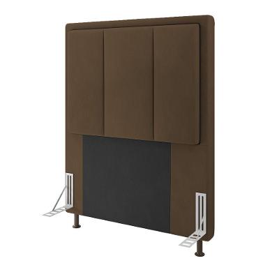 Cabeceira Opala Cama Box Solteiro 90cm Suede Marrom