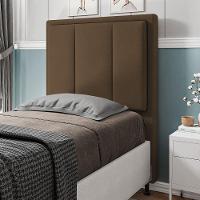 Cabeceira Opala Cama Box Solteiro 90cm Suede Marrom - 7