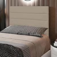 Cabeceira Rubi Cama Box Solteiro 90cm Suede Bege - 3