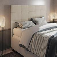 Cabeceira Cama Box Queen 160cm Suede Bege - 1