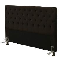 Cabeceira Cama Box Casal King 195Cm Cristal Suede Chocolate - 1