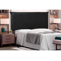 Cabeceira Garden Cama Box Solteiro 90Cm Corino Preto - 4