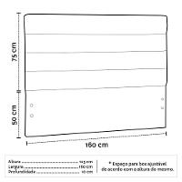 Cabeceira Casal Queen 160Cm Greta Linho Cinza - 5