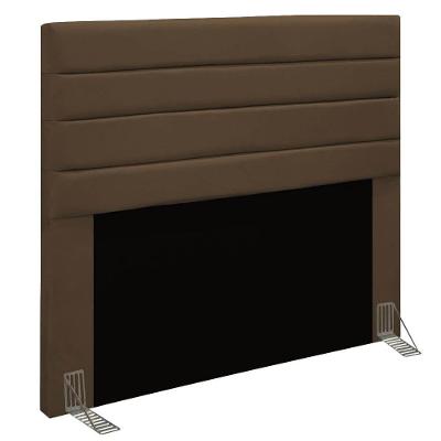 Cabeceira Rubi Cama Box King 195cm Suede Marrom