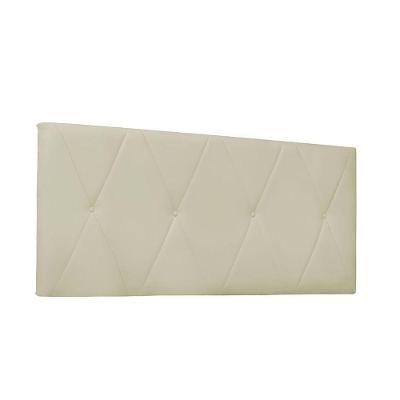 Cabeceira Aquilla Cama Box King 195 Cm Corino Bege