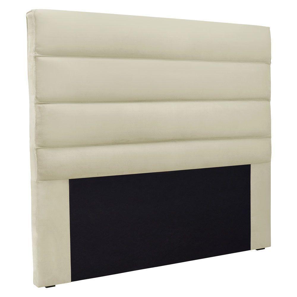 Cabeceira King 1,95m La Italiana Veludo Bege - Pallazio - 1