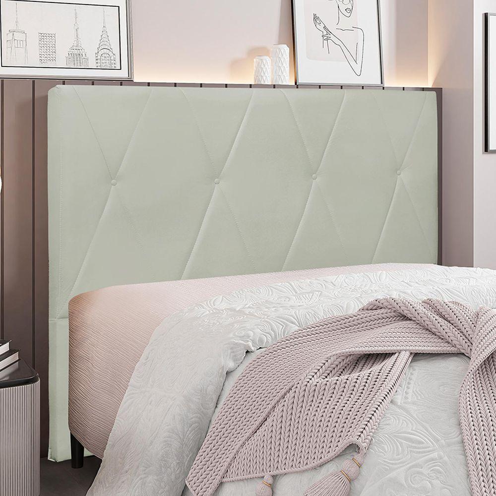 Cabeceira Queen Size 1,60m Yves Veludo Prata Gran Belo - 2