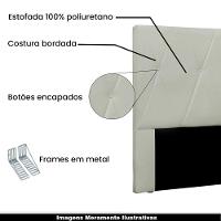 Cabeceira Queen Size 1,60m Yves Veludo Prata Gran Belo