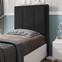 Cabeceira Opala Cama Box Solteiro 90cm Suede Preto - 4
