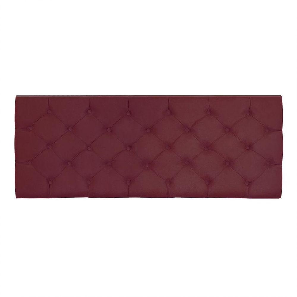 Cabeceira Painel Capitonê Queen 1,60m Jade Suede Cor Marsala - 5