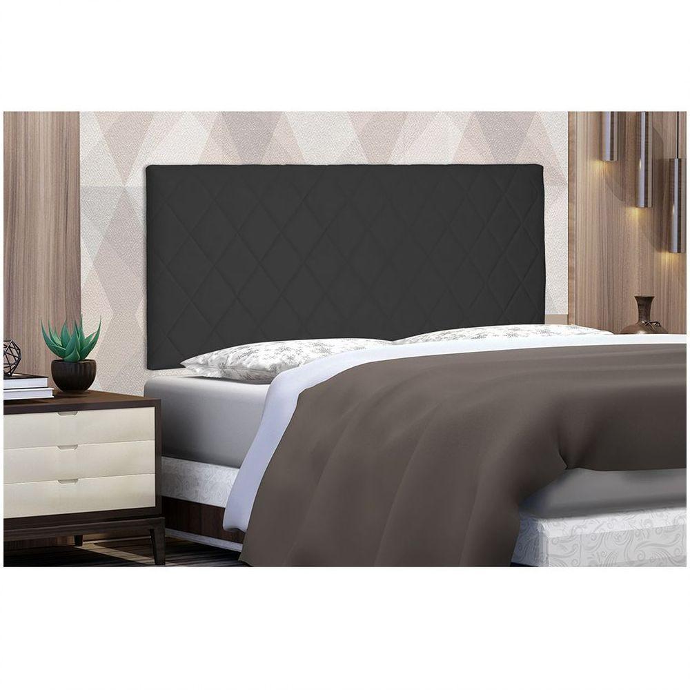 Cabeceira Painel Dubai King 195cm Suede Preto - 3