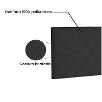 Cabeceira Painel Dubai King 195cm Suede Preto - 2