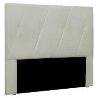 Cabeceira Casal 1,40m Aquilla Veludo - Pallazio Cinza Prata - 1