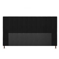 Cabeceira Cama Box King 195cm Suede Preto - 3