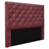 Cabeceira Queen 1,60m Tânia Veludo Vinho - Pallazio - 1