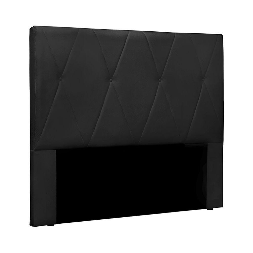 Cabeceira Queen Size 1,60m Yves Veludo Preto Gran Belo - 1