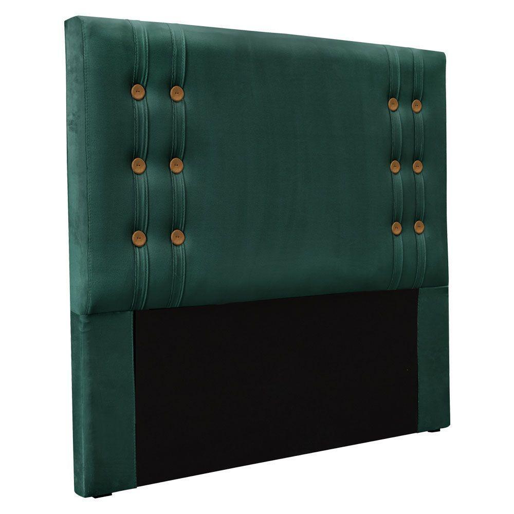 Cabeceira Solteiro 0,90m Genova Veludo Pallazio Verde Floresta - 1