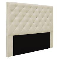 Cabeceira Queen 1,60m Tânia Veludo Bege - 1